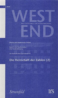 WestEnd 2008/1: Die Herrschaft der Zahlen 2