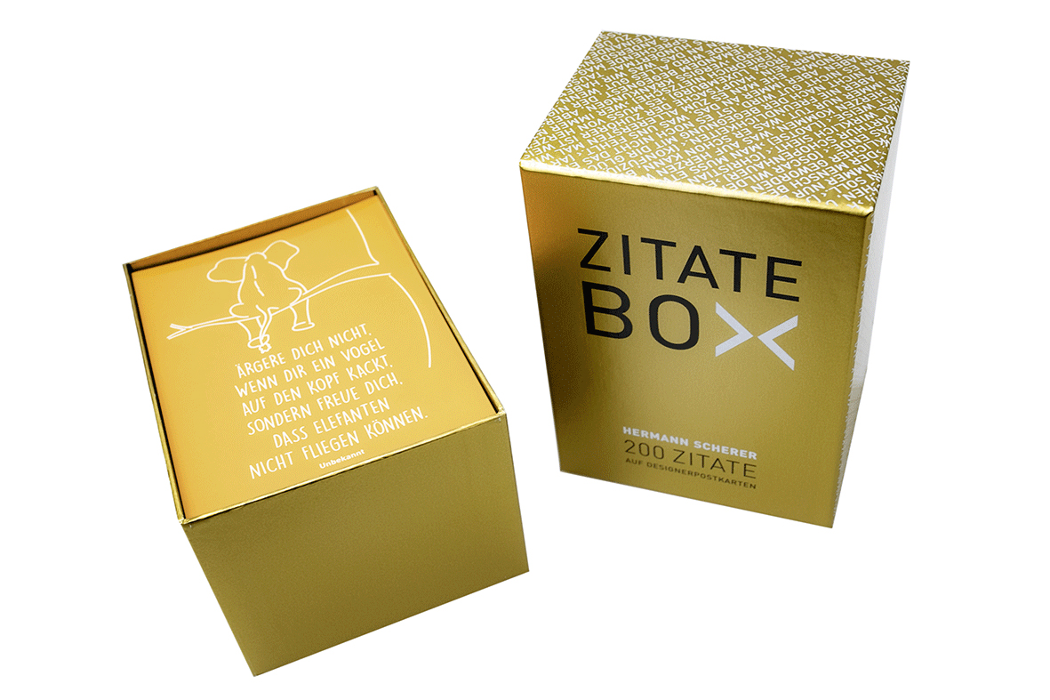 Goldene Zitate-Box