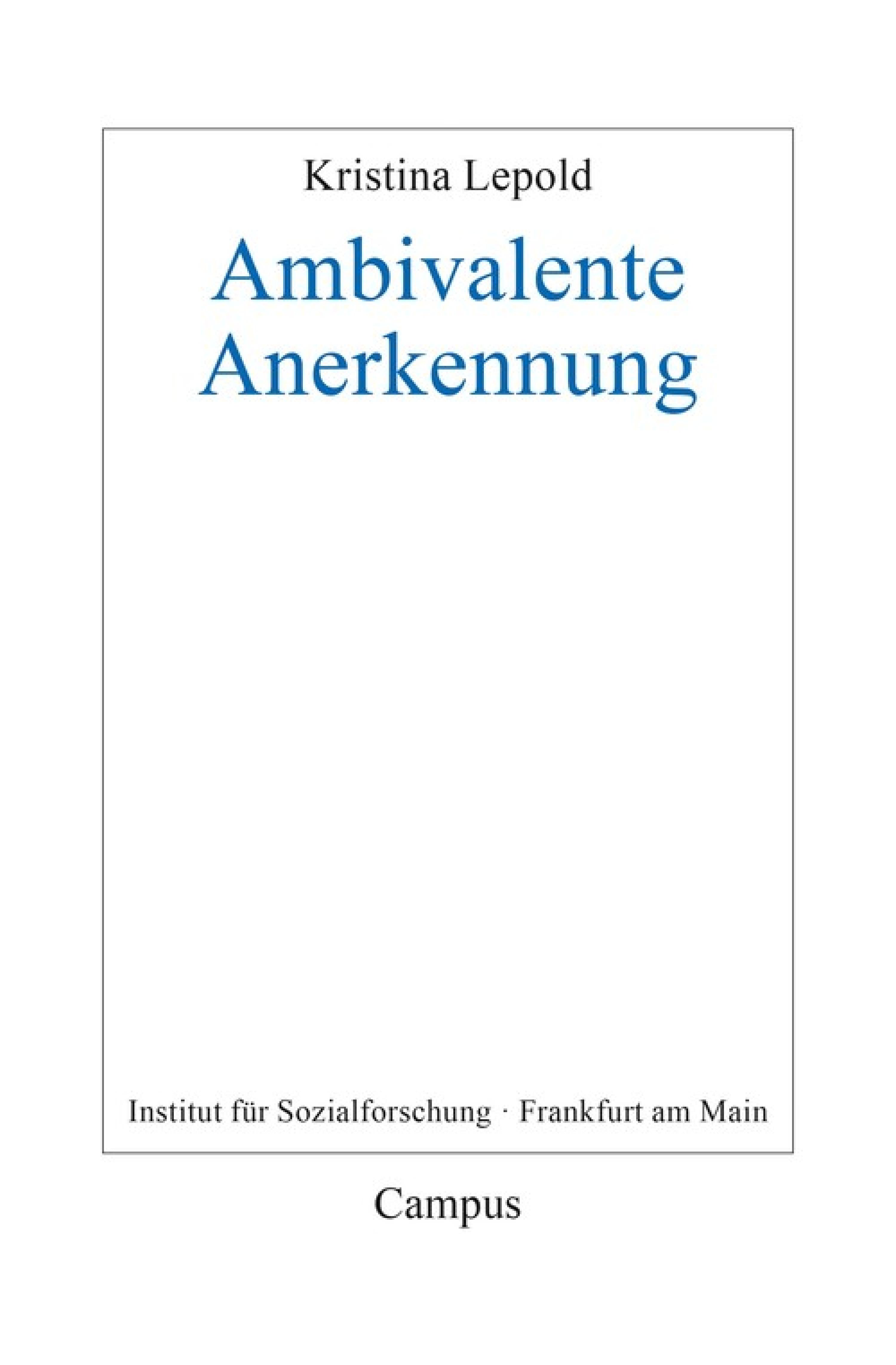 Ambivalente Anerkennung